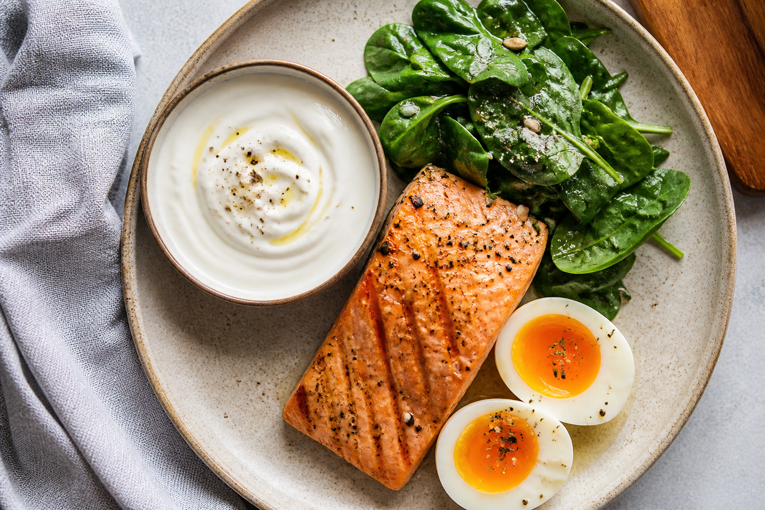 Dietitian reviewing protein-rich meal options with a GLP-1 patient