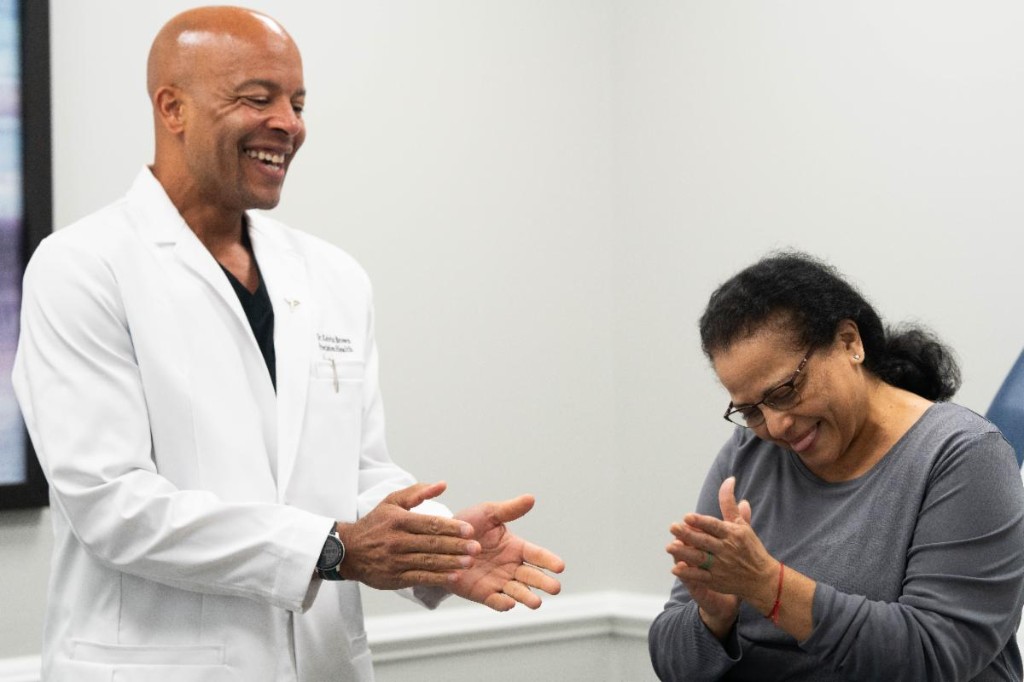 Clean, professional medical spa treatment room with neutral tones at Precision Health in Sandy Springs